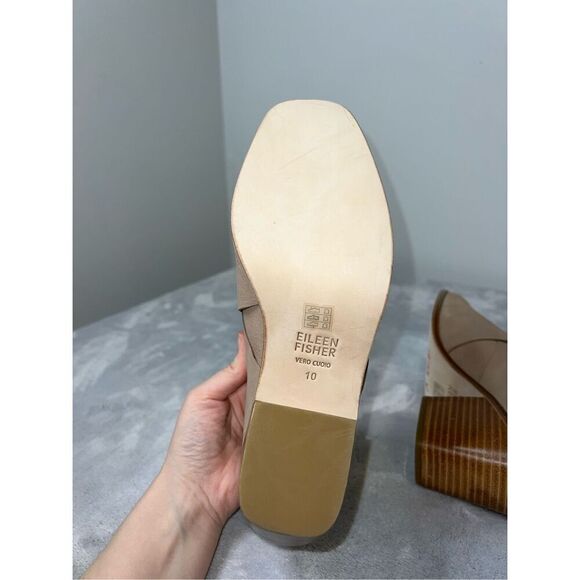 Women’s Eileen Fisher Ember Ankle Boots Tan Nubuck Leather 10 - Picture 6 of 11